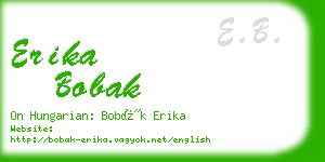 erika bobak business card